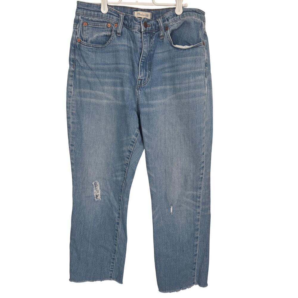 Madewell Jeans Women's Blue The High Rise Slim Crop BoyJean Sz 29‎